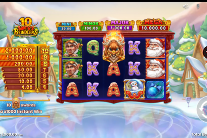 10 Santa's Reindeer Base Game Play